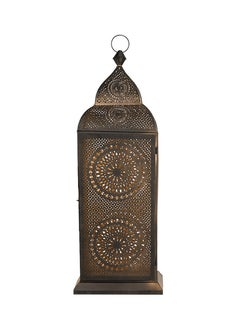 Hilalful HilalFul Handmade Chakra X-Large Black Powder Decorative Candle Holder Lantern | For Home Decor in Eid, Ramadan, Wedding | Living Room, Bedroom, Indoor, Outdoor Decoration | Islamic Themed | Moroccan  - Image 1