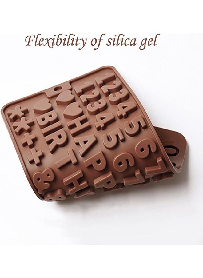 Unique - Letter Mold and Number Chocolate Molds - Non-Stick Letter Chocolate Mold, Made of Food Grade Silicone, BPA Free, Perfect for Cake Decoration, Candy, Chocolate, Birthday Party,Mold  2pcs - Image 1