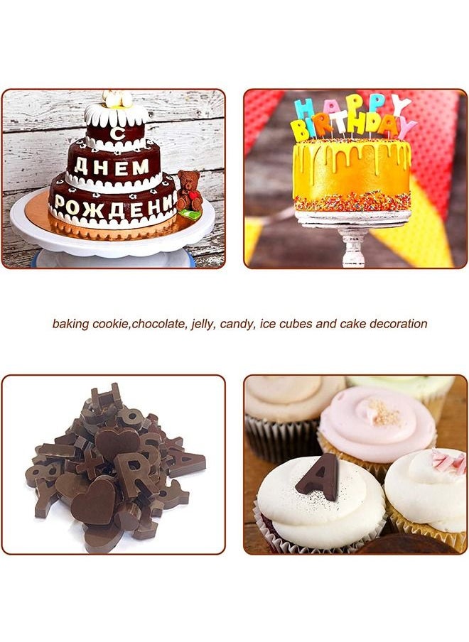 Unique - Letter Mold and Number Chocolate Molds - Non-Stick Letter Chocolate Mold, Made of Food Grade Silicone, BPA Free, Perfect for Cake Decoration, Candy, Chocolate, Birthday Party,Mold  2pcs - Image 1