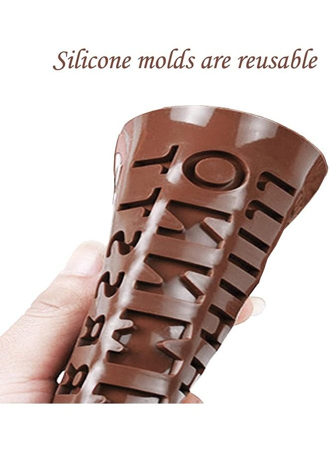 Unique - Letter Mold and Number Chocolate Molds - Non-Stick Letter Chocolate Mold, Made of Food Grade Silicone, BPA Free, Perfect for Cake Decoration, Candy, Chocolate, Birthday Party,Mold  2pcs - Image 1