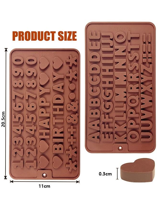 Unique - Letter Mold and Number Chocolate Molds - Non-Stick Letter Chocolate Mold, Made of Food Grade Silicone, BPA Free, Perfect for Cake Decoration, Candy, Chocolate, Birthday Party,Mold  2pcs - Image 1