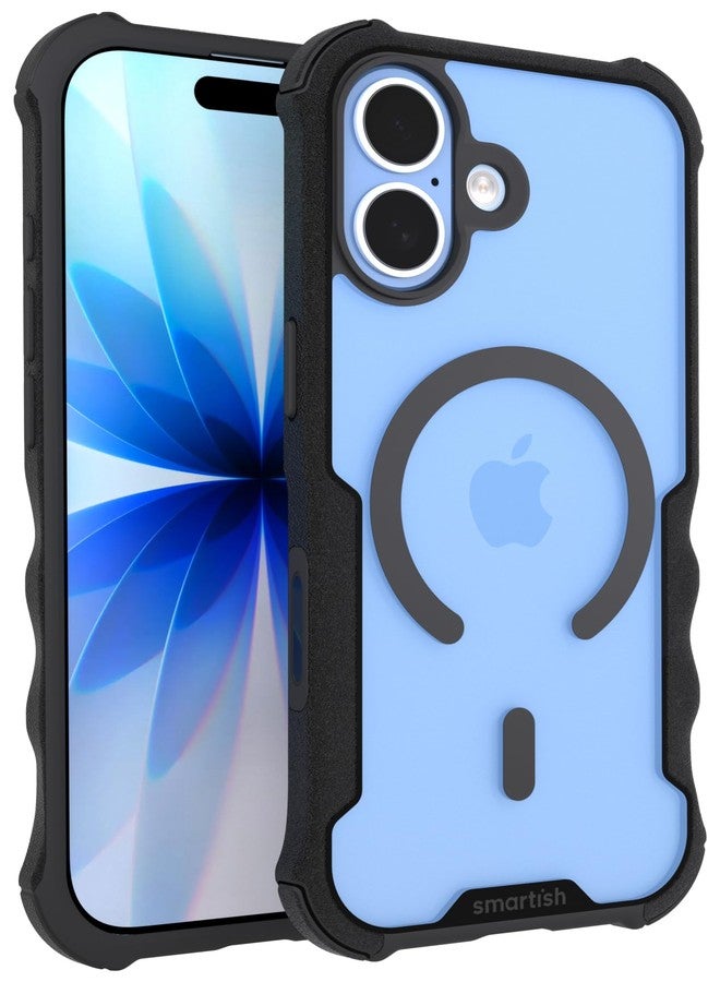 Smartish® iPhone 17 MagSafe Case - Gripzilla Protective Magnetic Clear Case [Rugged + Tough] Heavy Duty Grip - Anti-Yellowing Drop Tested Cover for Apple iPhone 17 - Clearly Black - Image 1