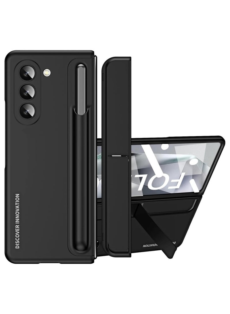general Galaxy Z Fold 6 Case, Built-in Pen & Pen Holder & Hidden Kickstand, Wireless Charging Hard PC Shockproof Protection Phone Case for Galaxy Z fold 6 2024 - Image 1