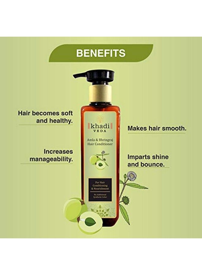 khadi veda Amla & Bhringraj Hair Conditioner For Hair 200Ml Each (Pack Of 2) - Image 4