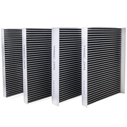 TRSCJXN P606555 Cabin Air Filter with Activated Carbon Compatible with Volvo Truck VN 430 630 670 730 780 VNL 300 430 630 670 760 860 Replace#20435801,PA4681,AF26405,PA10187,49084(Set of 4) - Image 1