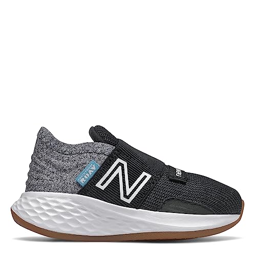 New Balance Kid's Fresh Foam Roav V1 Running Shoe, Black/Light Aluminum, 3 M US - Image 2
