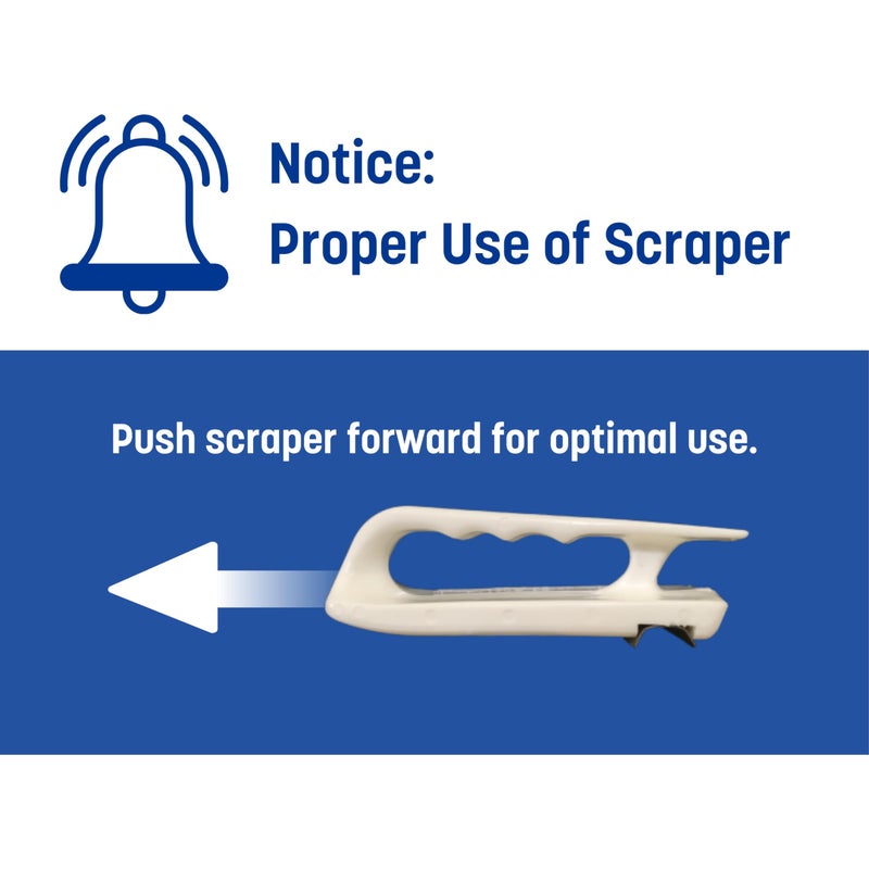 Sparta San Jamar Cutting Board Refinisher Cutting Board Scraper with Grooved Handle for Kitchen and Restaurants, Plastic, 6.5 x 2.5 Inches, White - Image 2