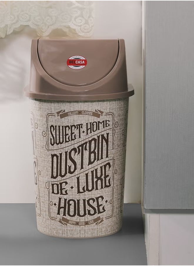 DELCASA - Plastic Dustbin With Lid Multicolor Multicolour 2000ml - Image 1