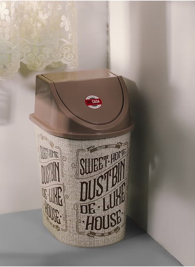 DELCASA - Plastic Dustbin With Lid Multicolor Multicolour 2000ml - Image 1