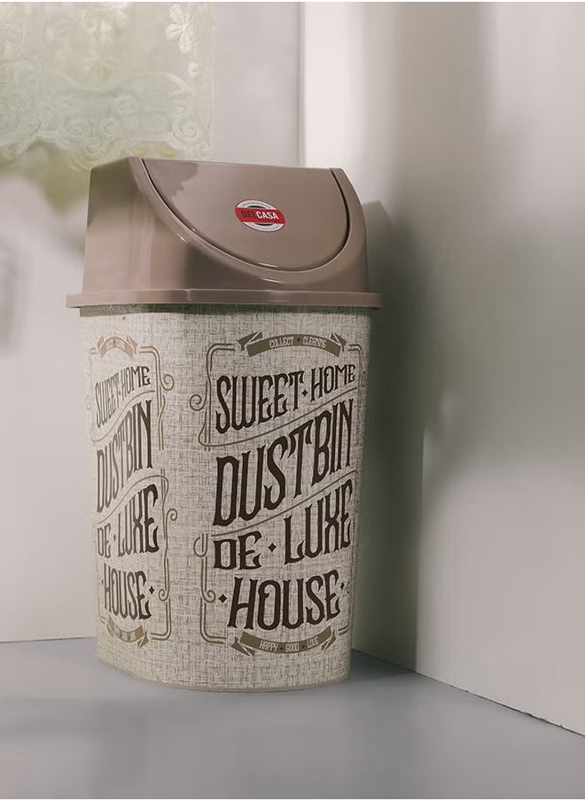 DELCASA - Plastic Dustbin With Lid Multicolor Multicolour 2000ml - Image 1