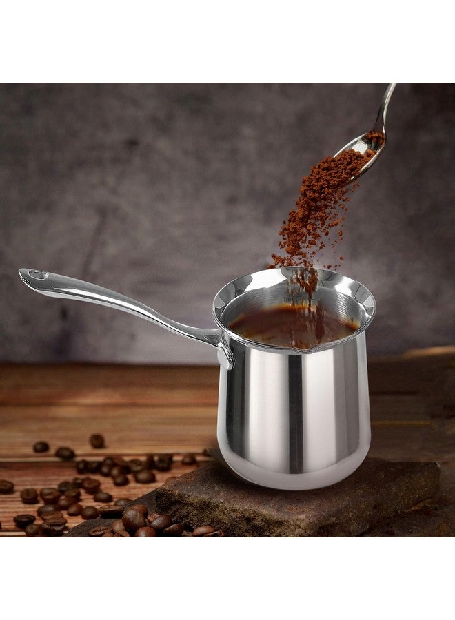IMEEA Turkish Coffee Pot, SUS304 Stainless Steel Turkish Coffee Maker, Briki Greek Coffee Pot, Arabic Coffee Pot, Caizen Cezve Ibrik Coffee Pot (20oz) - Image 5