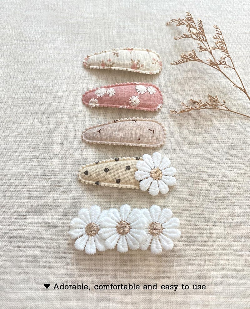 Cherssy Floral Hair Bow Clips for Little Girls, 20 Pack Flower Fully Lined Alligator Clips and Snap Hairpins Set, Handmade Hair Accessories for Baby Toddler Kid School Age Girls Gifts - Image 4