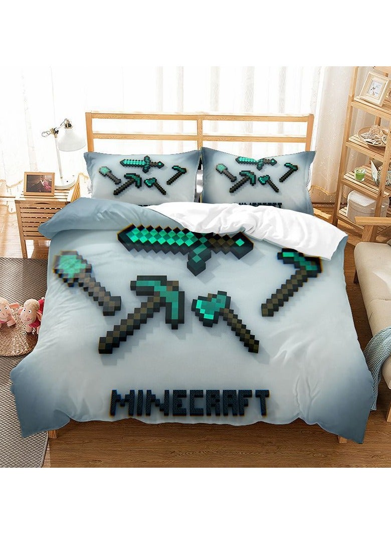 Minecraft Game Peripheral Bedding Three-Piece Set 180*210cm  - Image 1