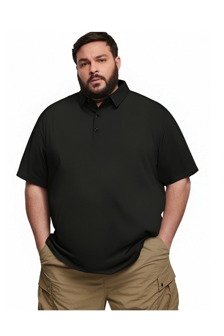 PATELIS Men's Big Size Polo 5XL 6XL 7XL - Ice Silk  Fabric | Cooling Comfort for Daily Wear  - Image 1