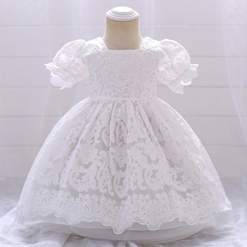 2023 new baby girl birthday party dress studio photo lace puffy dress dress Princess dress wholesale L2091XZ-White