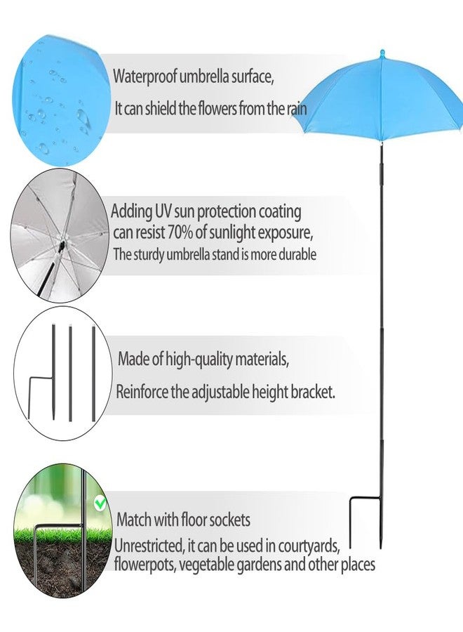 Vorriop Upgraded 4pcs Plant Umbrellas for Outdoor Plants，Garden Beds Shade，Adjustable Height Provides Shade for Potted to Protect Their Flowers from Intense Sunlight and Rain - Image 5
