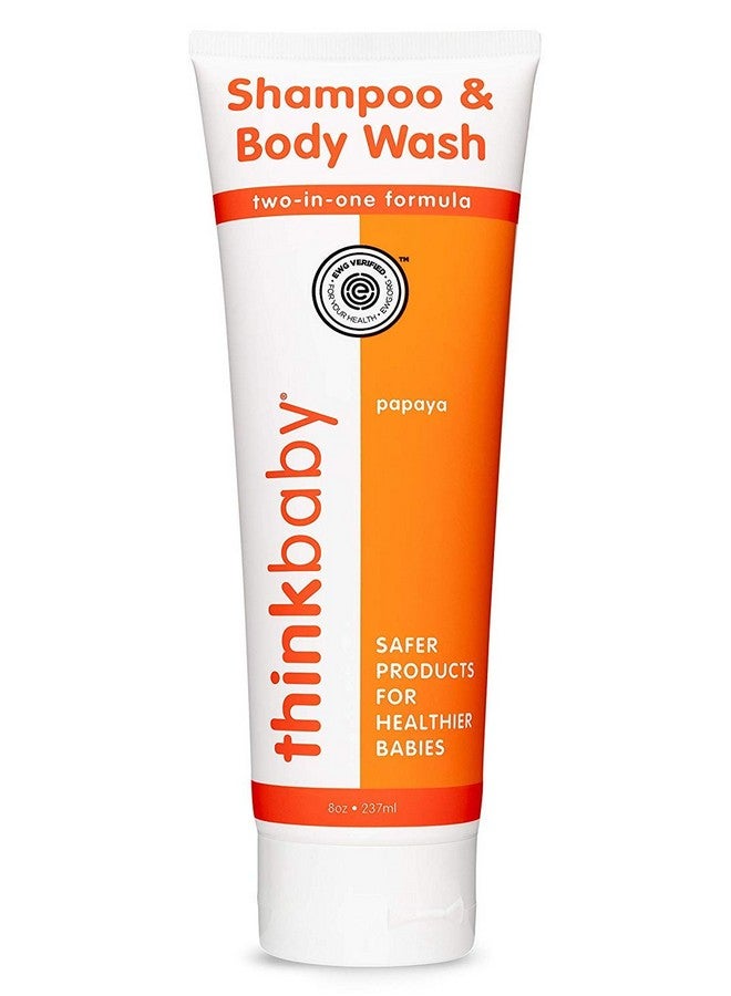 Thinkbaby Baby Shampoo for Hair & Body Wash for Sensitive Skin, Tear and Parabens Free, EWG Verified, Phthalates, Clean, Papaya, 8 Fl Oz - Image 1