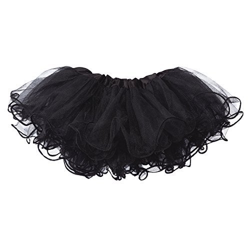 My Lello Black Baby Tutu Ruffle Scallop Edge Skirt 5-Layer (Newborn - 3mo.) - Image 1