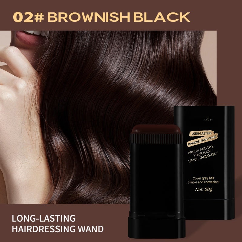 Hair Concealer Stick: Brown & Black Smudge-Proof Instant White Hair Cover - Long-Lasting Natural Coverage Portable Touch-Up Stick for Men and Women On-The-Go Between Salon Visits - Image 1