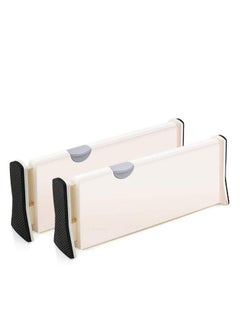 Extendable Drawer Dividers, Adjustable Drawer Separators, Drawer Organizers for Bedroom/Dresser (2 Pack)