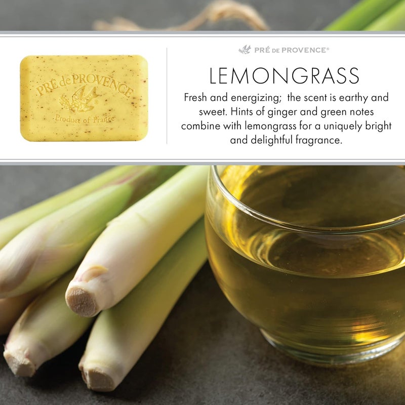 Pre de Provence Artisanal French Soap Bar with Shea Butter - Lemongrass Scent (250g) - Image 5