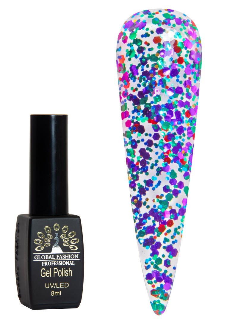 GLOBAL FASHION Global Fashion Black Elite Gel Polish | 132 Colors of Long-Lasting Elegance - 8ml | 165  - Image 1
