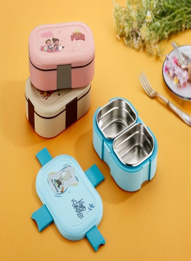 MADRIC Kids Insulated Stainless Steel Lunch Boxes with 2 compartments, BPA-Free Outer Cases, Leak-Resistant and airtight Features — Perfect for School lunches (Boys & Girls) - Image 3