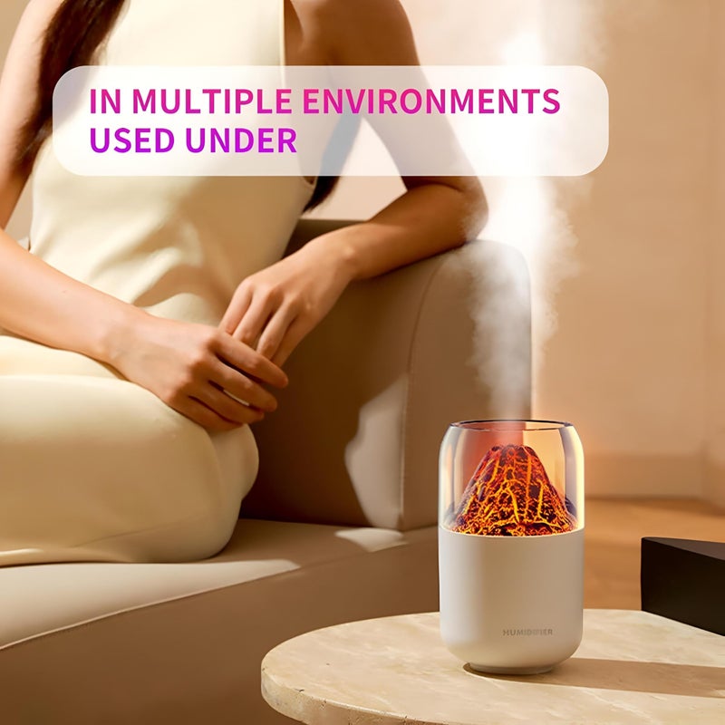 Mini Air Purifier - Portable USB Desktop Cool Mist Humidifier with Color LED Night Light for Car Office Bedroom Travel - Image 3