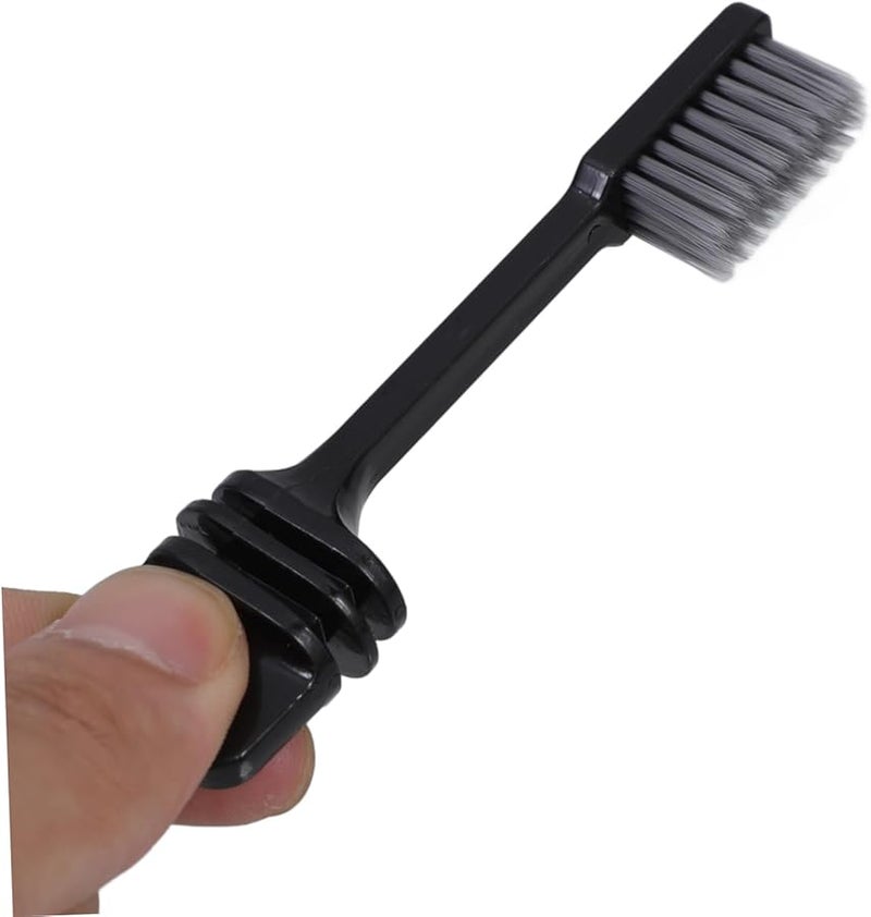 10 قطعة مجموعة فرشاة أسنان قابلة للطي محمولة مع حامل للسفر والتخييم ورحلات العمل بتصميم مدمج - Image 4