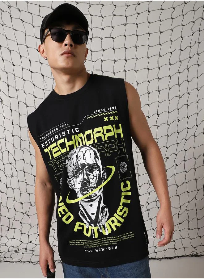 Hubberholme Graphic Print Sleeveless Relaxed Fit T-Shirt