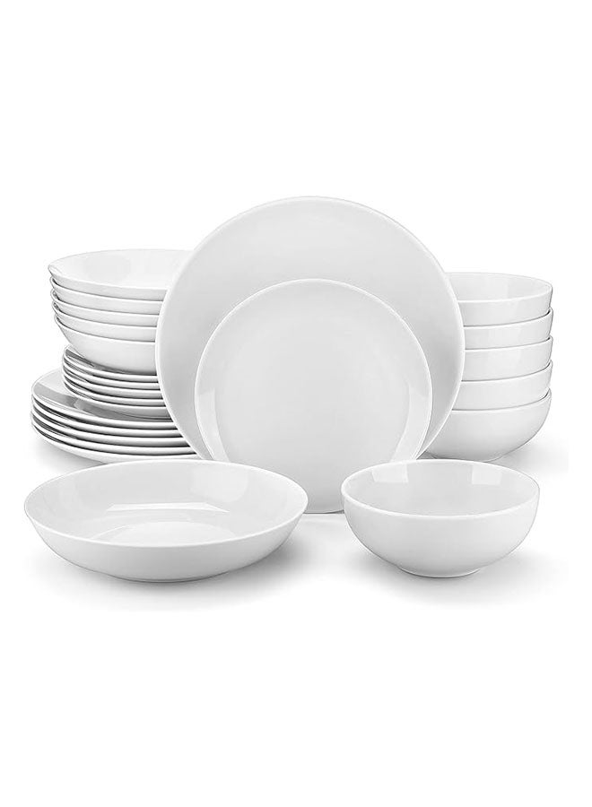 (16 Pieces) Square Dinnerware Sets  High Quality Porcelain Plate Set And Plate Set  Service For 4 Plate Sets With 4 Plates 4 Side Plates 4 Soup Pots - Image 1