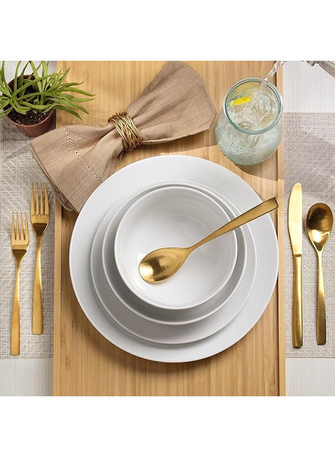 (16 Pieces) Square Dinnerware Sets  High Quality Porcelain Plate Set And Plate Set  Service For 4 Plate Sets With 4 Plates 4 Side Plates 4 Soup Pots - Image 4