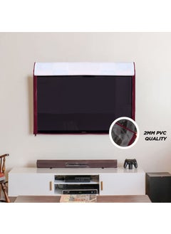 E-Retailer ERetailer Transparent LCDLED TV Protector Cover with Zipper Enclosure for 42 Inch Suitable for All Major Brand Model ColorRed Size39x3x24 Inches  - Image 2