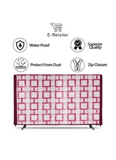 E-Retailer ERetailer Transparent LCDLED TV Protector Cover with Zipper Enclosure for 42 Inch Suitable for All Major Brand Model ColorRed Size39x3x24 Inches  - Image 4