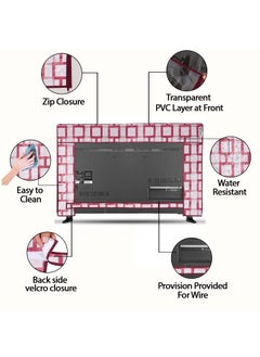 E-Retailer ERetailer Transparent LCDLED TV Protector Cover with Zipper Enclosure for 42 Inch Suitable for All Major Brand Model ColorRed Size39x3x24 Inches  - Image 5