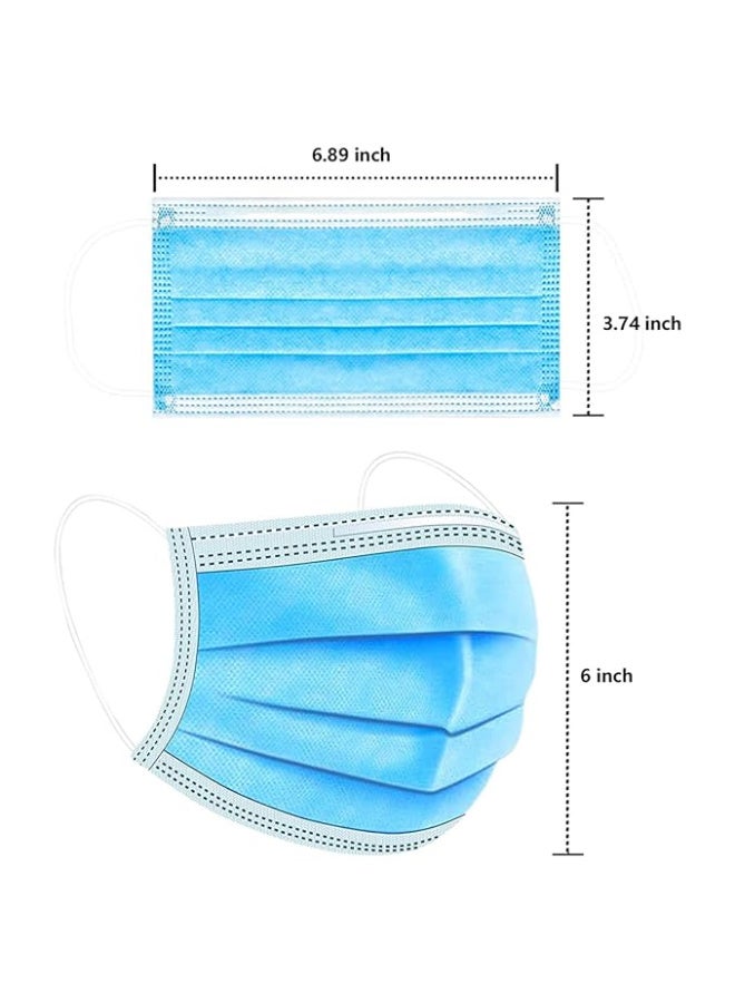 Kinmed 50-pack high-quality medical face masks, blue, 3-ply with elastic band - Image 4