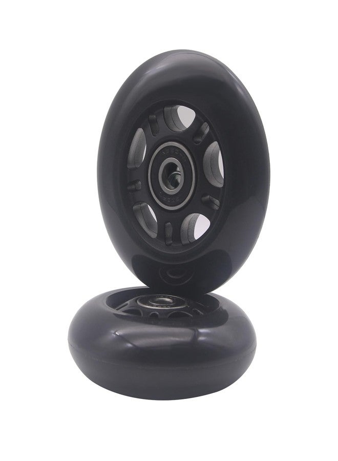 Fichanko Inline Skate Wheels, 72mm 76mm 80mm, 8 Pack with ABEC-9 Bearings, 85A Hardness for Indoor, Outdoor Skating (Black, 72mm) - Image 3