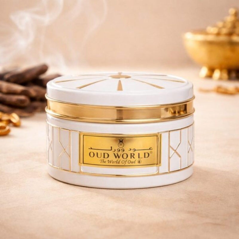 Oud World Raqiya Bakhoor – Luxury Arabian Bakhoor Incense | Oud & Woody Fragrance, 240g - Image 2