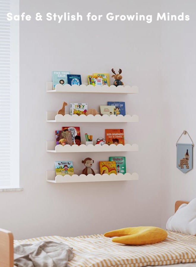 Seocry Scalloped Shelves (White, 16.5 Inches, 4) - Image 4