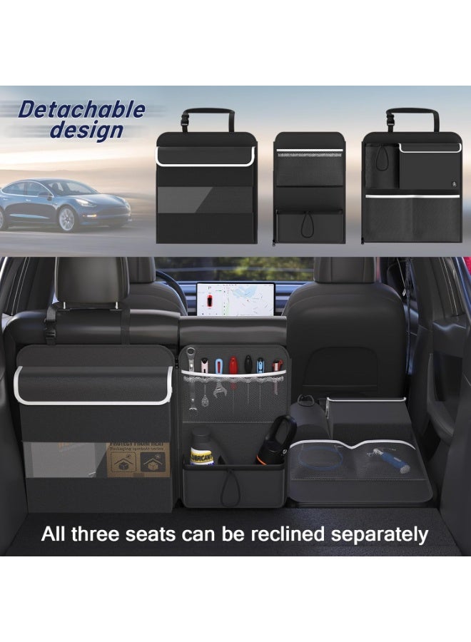 Timoxi Back Seat Trunk Organizer Hanging Car Organizer Trunk Foldable Cargo Storage with 6 Large Pockets (Type B) - Image 3