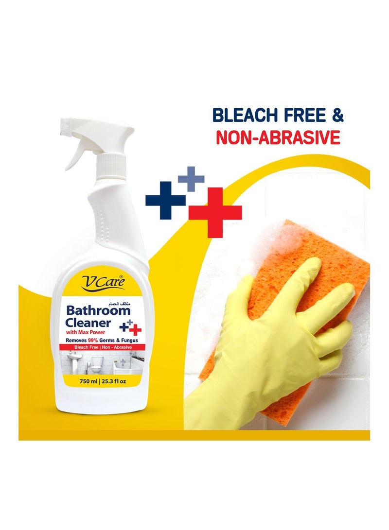 VCare V Care Bathroom Cleaner 750ml Pack of 4 ' - Image 3