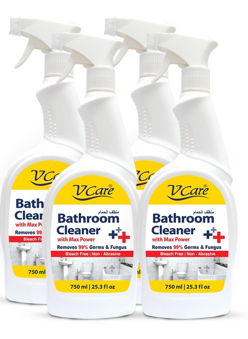 VCare V Care Bathroom Cleaner 750ml Pack of 4 ' - Image 1