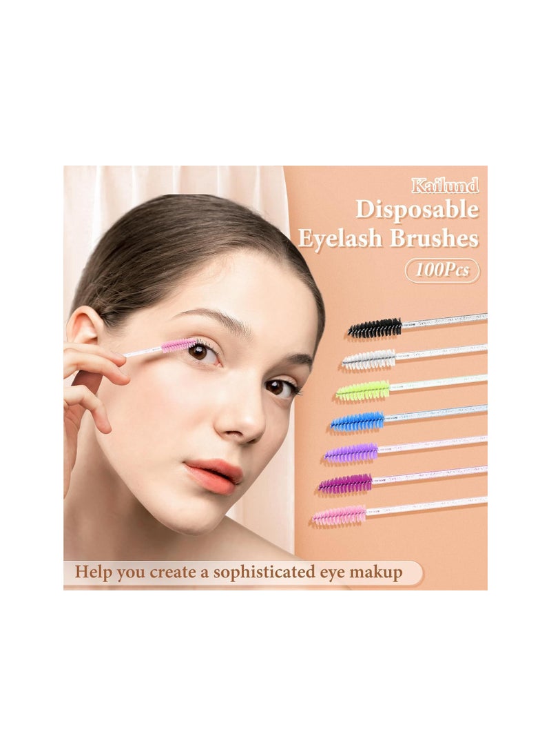 Mn - 50 Peices  Disposable Eyelash Eyebrow Spoolie Brush - Image 1