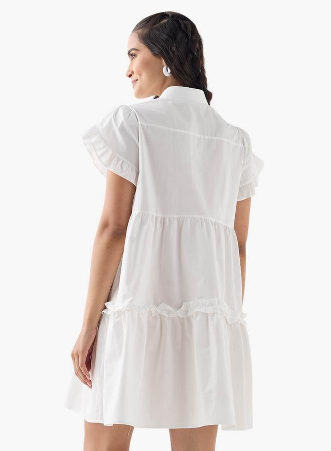 تواكستريمز فستان قميص بطبقات بتفاصيل فراشة من - Image 3