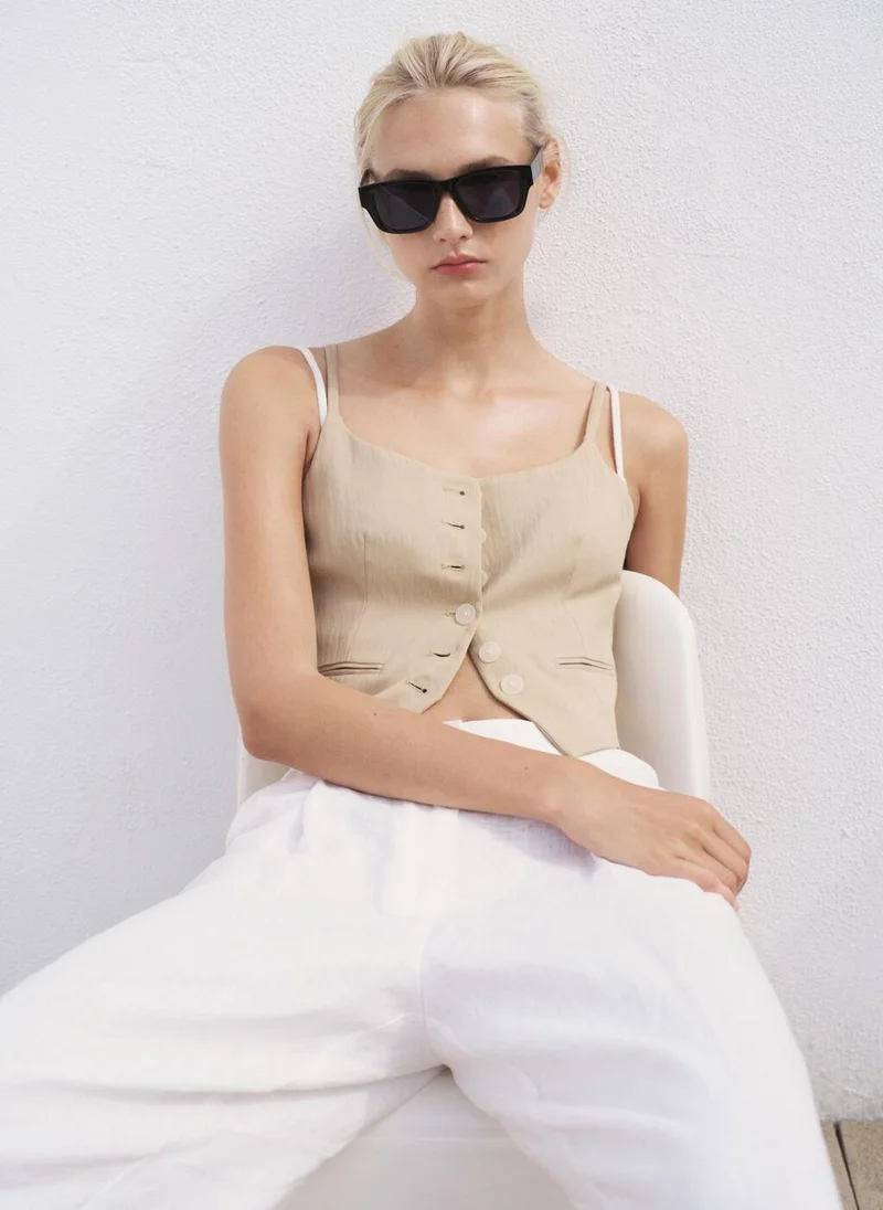 MANGO Lyocell suit waistcoat