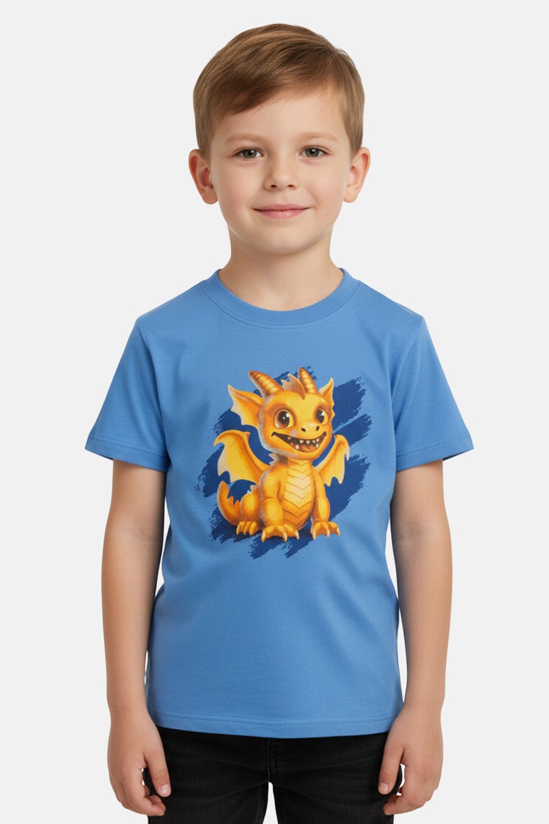 The Children's Place Toddlers Boy Short Sleeve Graphic Print T-Shirt, Spring Blue - Image 1