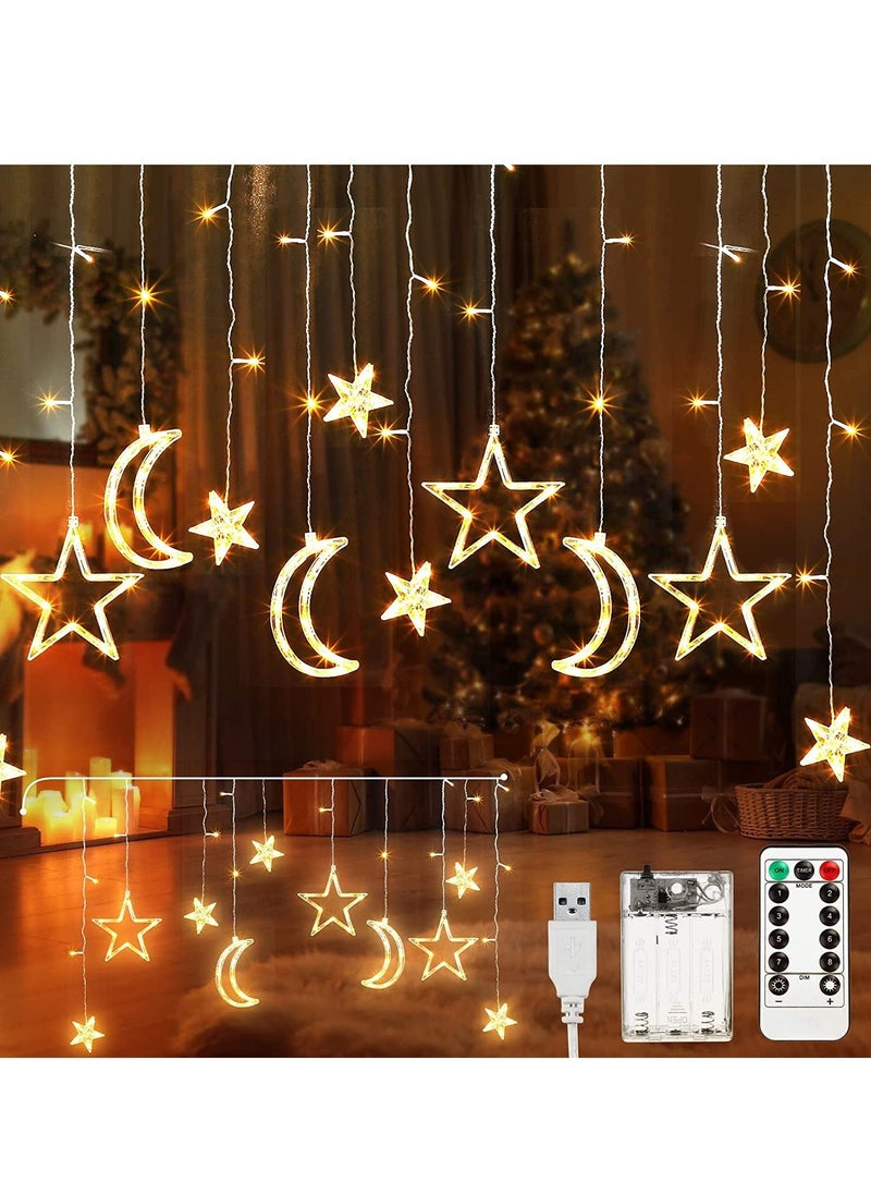TYCOM LED Lantern, String Lights, Moon Star Lights, Window Curtain String Lights, Decoration Ball, Bubble Ball Lamp,With Remote Control, Warm White.  - Image 1