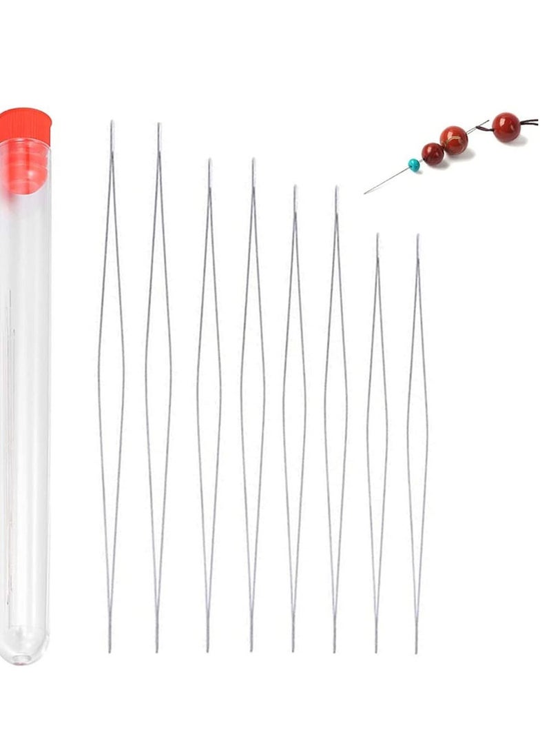 SYOSI Big Eyeball Needle Used for Jewelry Making Various Sizes Storage Tube Beaded Embroidery Stainless Steel And White Bottle Threader Bottle - Image 1