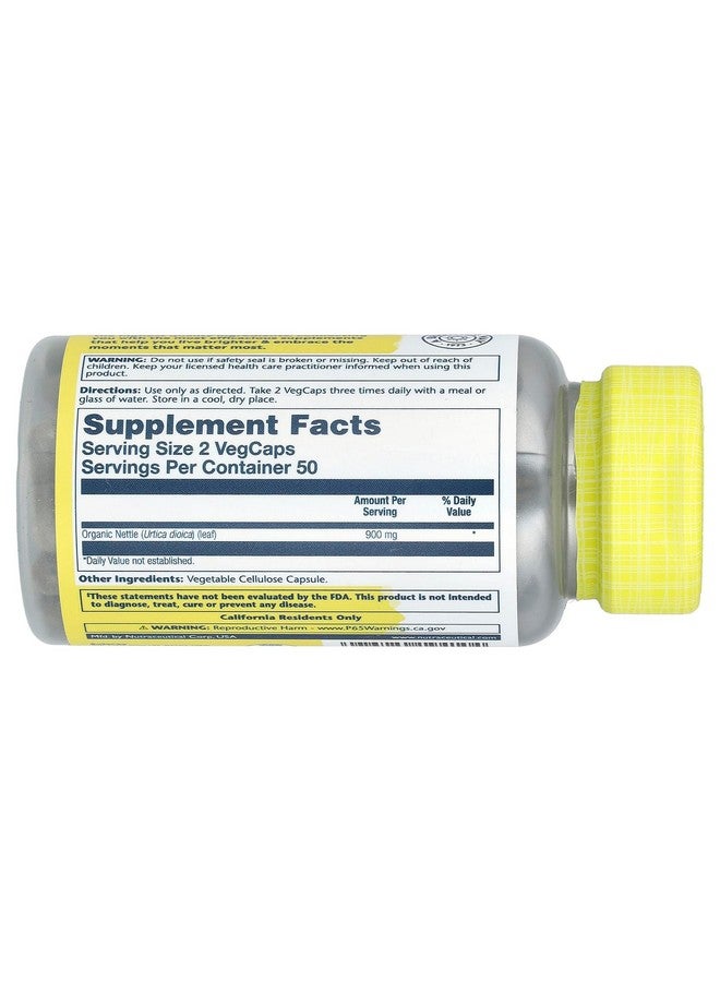 Solaray Nettle, 100 VegCaps (450 mg per Capsule) - Image 2