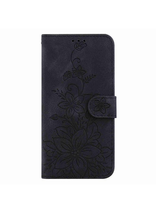 S-TOP Case For Samsung Galaxy S21 Ultra 5G Lily Embossed Leather Phone Case - Image 2